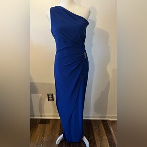 Lauren Ralph Lauren One Shoulder Evening Gown